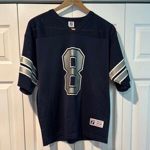 Vintage Logo 7 Troy Aikman #8 Dallas Cowboys Football Jersey
